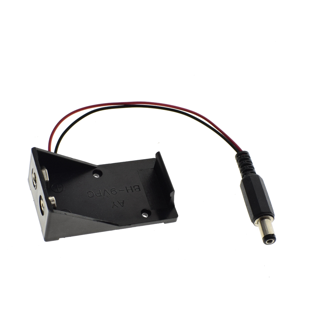 9V Battery Holder Box Case Wire with Plug 5.5*2.1mm for Arduino - ASK ...