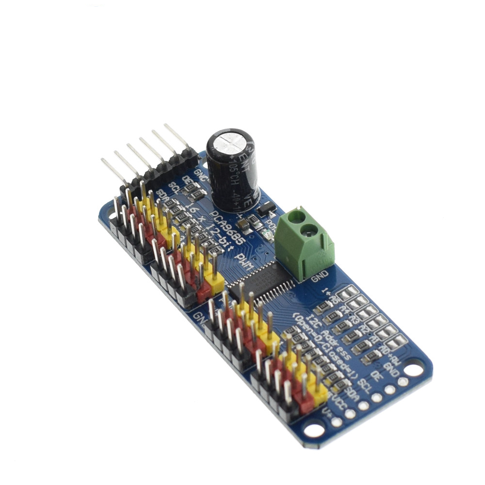 Arduino 16-Channel PWM Servo Steering Drive Board Robot IIC Connection Module 