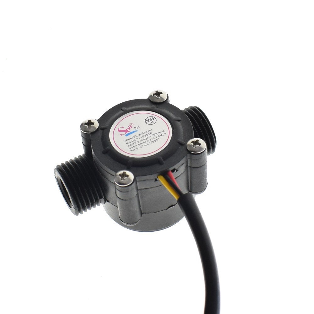 Water flow sensor flowmeter Hall flow sensor Water control 1-30L/min 2.0MPa YF-S201