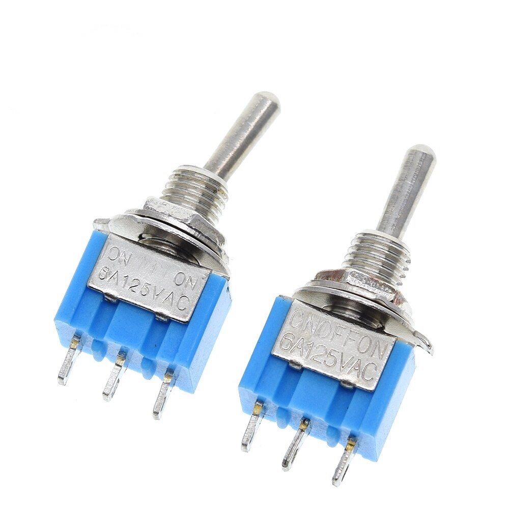 DIY Toggle Switch ON-OFF-ON / ON-OFF 3Pin 3 Position Latching MTS-103 MTS-102 AC 125V/6A 250V/3A Power Button Switch Car