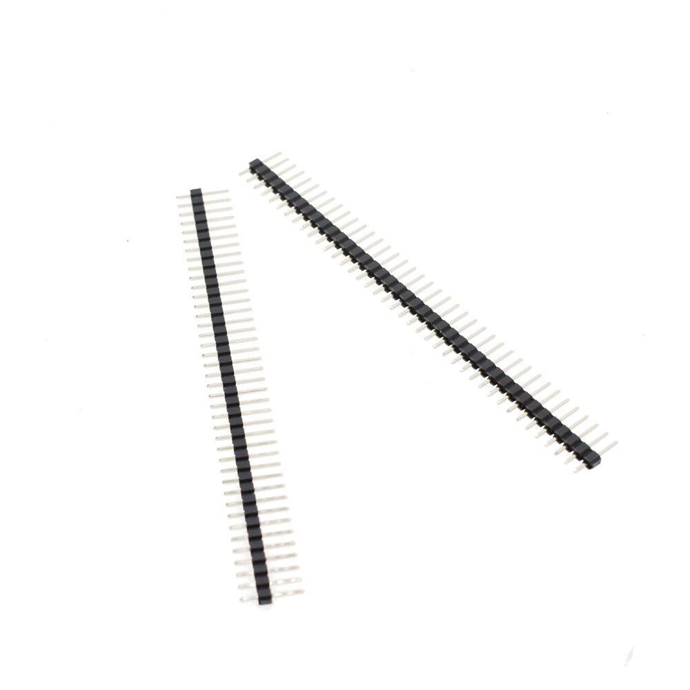 10pcs 40 Pin 1x40 Single Row Male 2.54 Breakable Pin Header Connector Strip for Arduino Black
