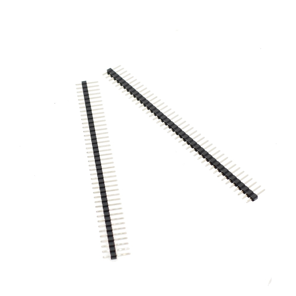 10-Pack Breakable 40-Pin Male Header Strips – 2.54mm Pitch, Gold Plated