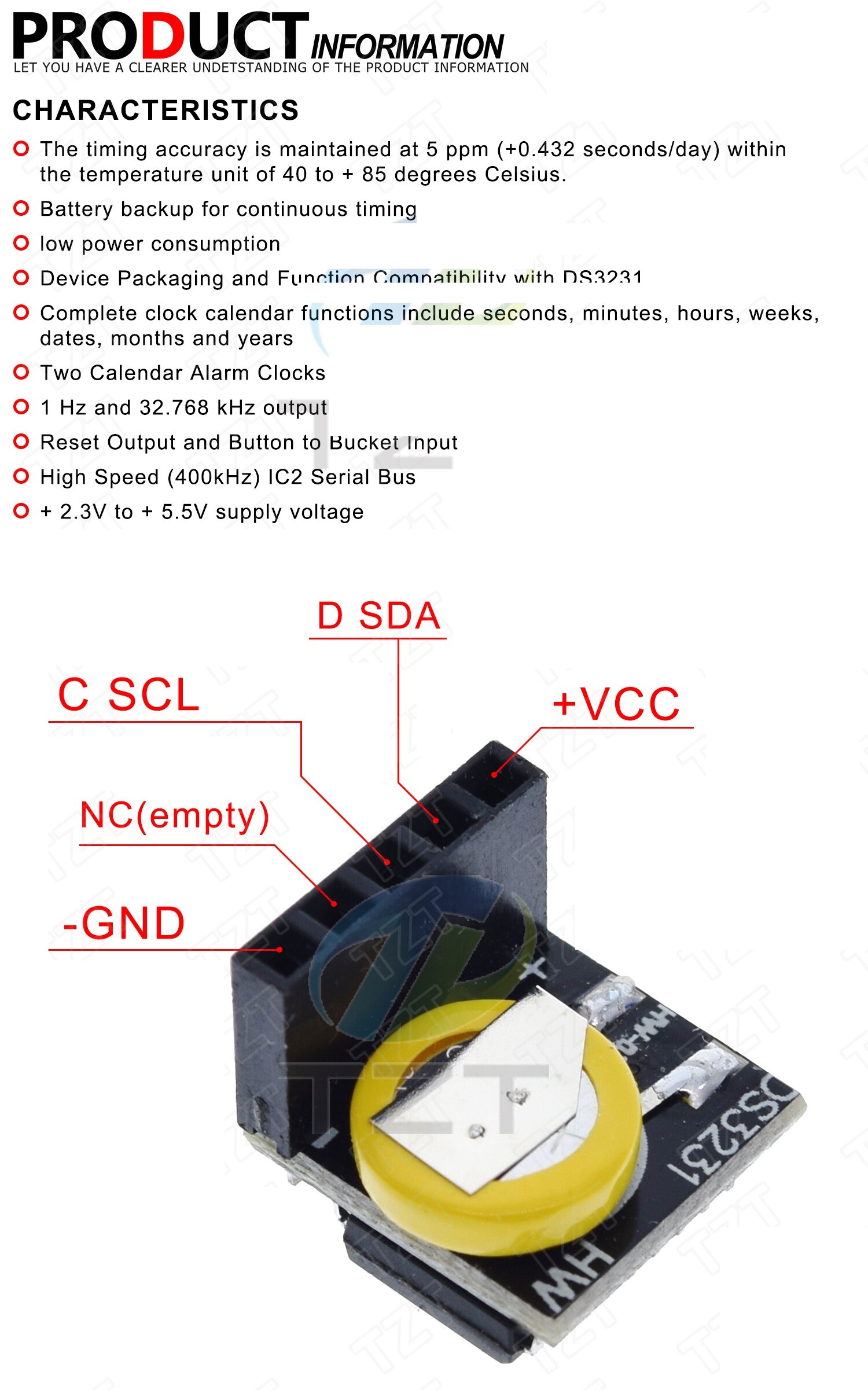 DS3231 Precision RTC Module Memory Module For Raspberry Pi