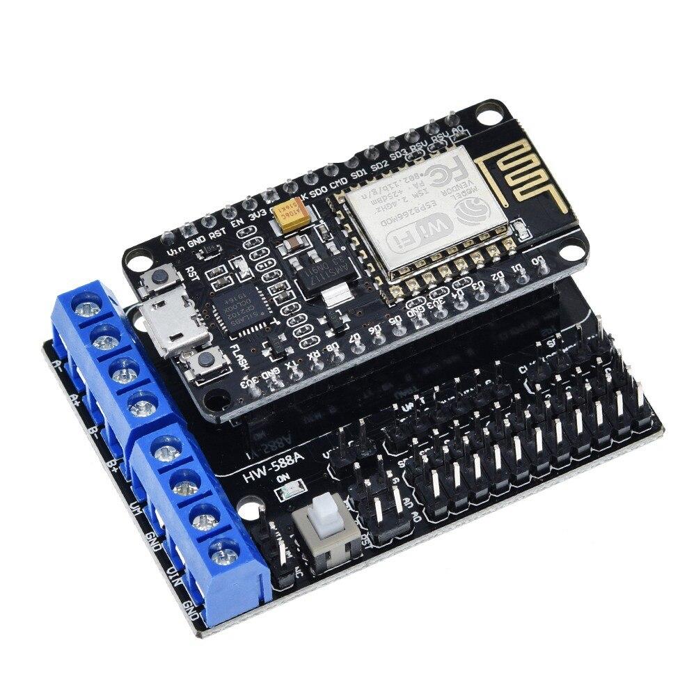 NodeMCU Motor Shield Board L293D for ESP-12E from ESP8266 esp 12E kit diy rc toy wifi rc smart car remote control For Arduino