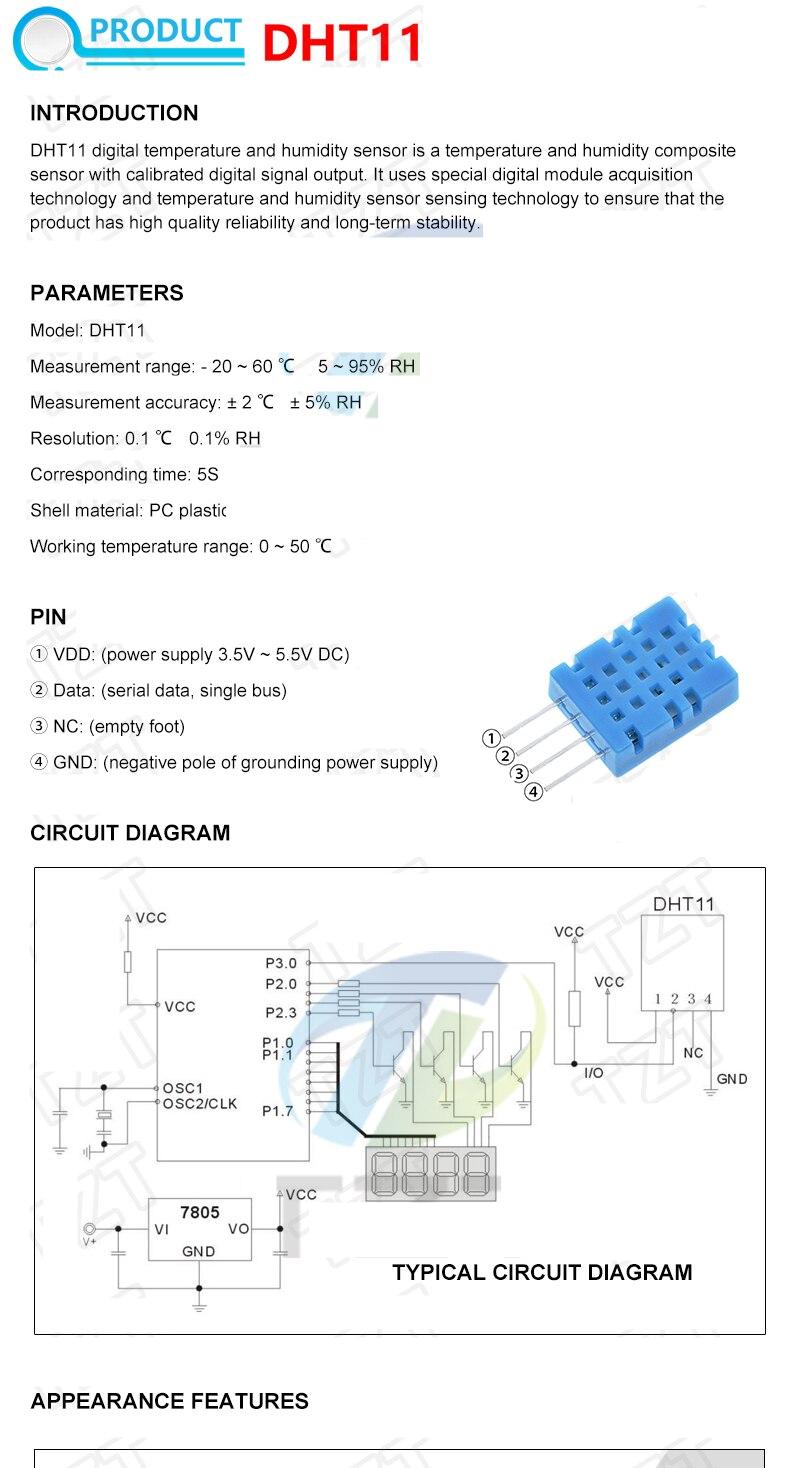 DHT11 DHT-11 Digital Temperature and Humidity Temperature Sensor for arduino DIY KIT