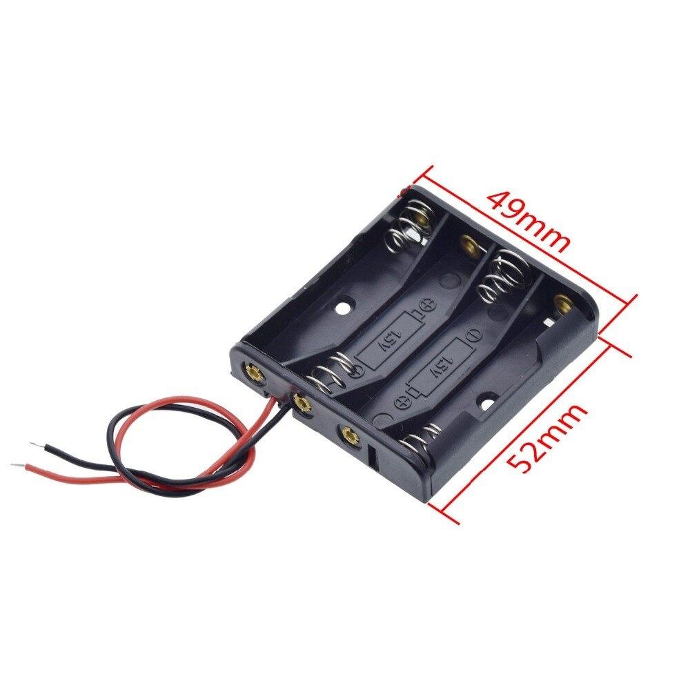 AA x 2 Open Battery Holder Box 150mm Wires Leads