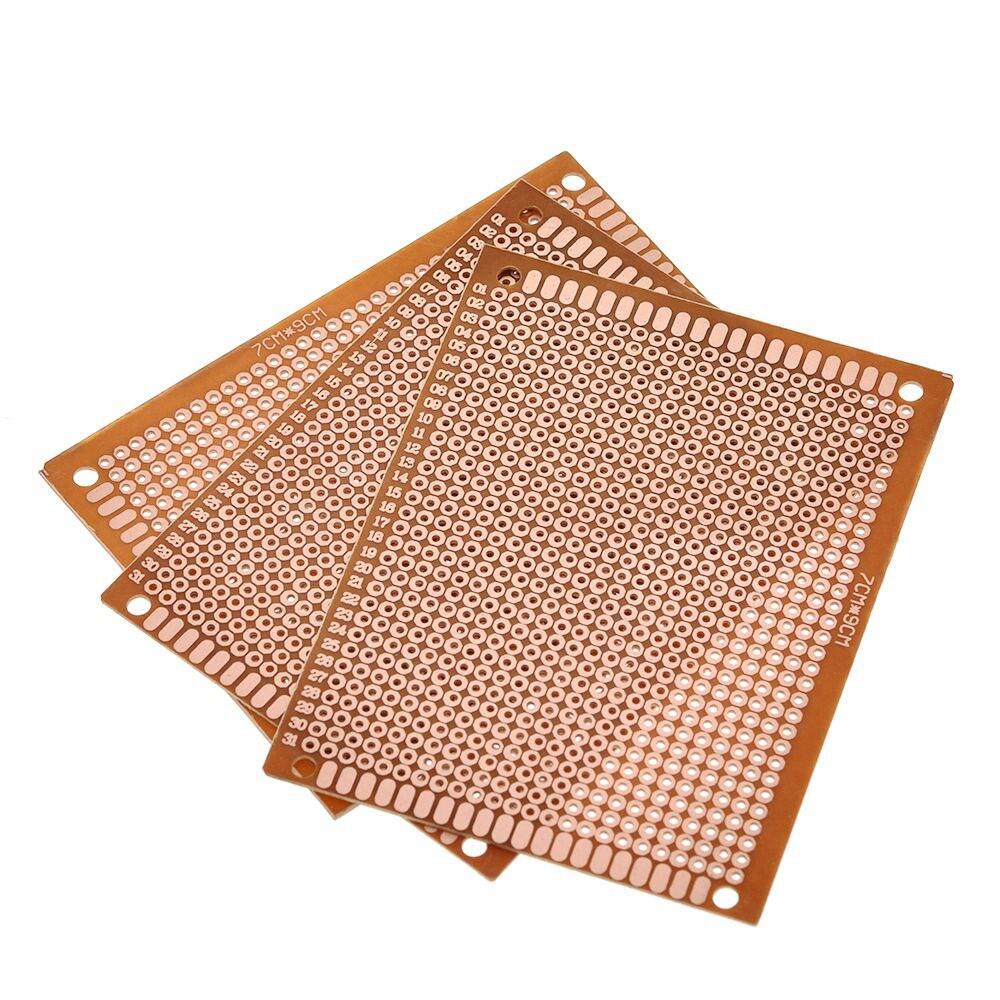 7x9 7*9cm Single Side Prototype PCB Breadboard Universal Board Experimental Bakelite Copper Plate Circuit Board Yellow