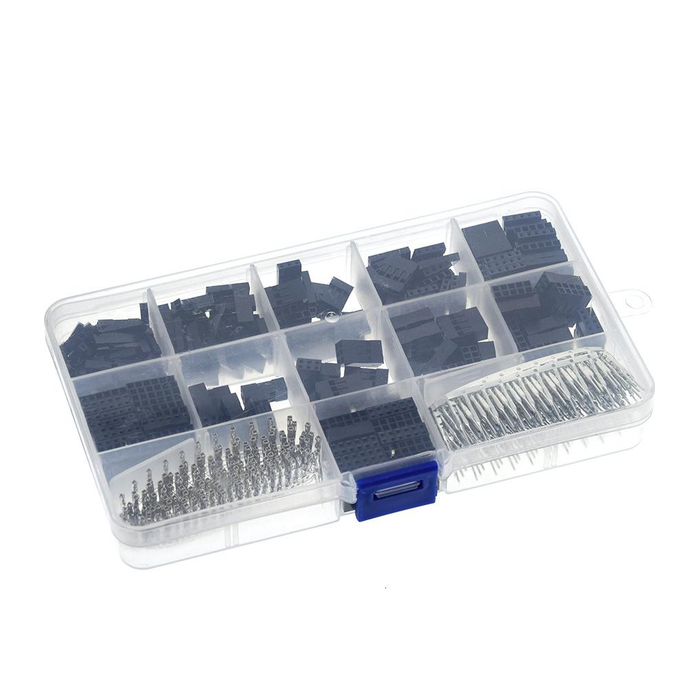 620Pcs Dupont line Connector 2.54mm Dupont Cable Jumper Wire Pin Header Housing Kit Male Crimp Pin Female Pin Terminal Connector