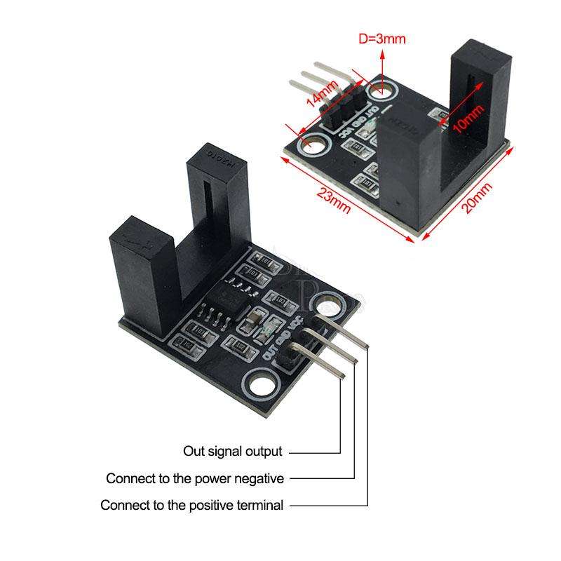 Photoelectric Beam Speed Sensor Module 3.3V-5V Slot-Type Optocoupler Tacho-Generator Counter For Arduino/51/AVR/PIC Diy Kit