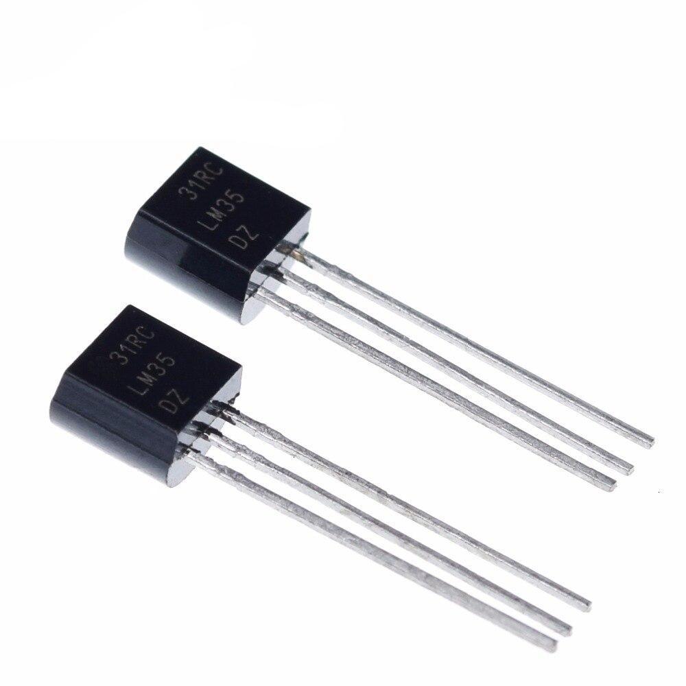 Integrated Circuit LM35DZ TO-92 LM35 Precision Centigrade Temperature Sensor For IC Low Impedance In Stock