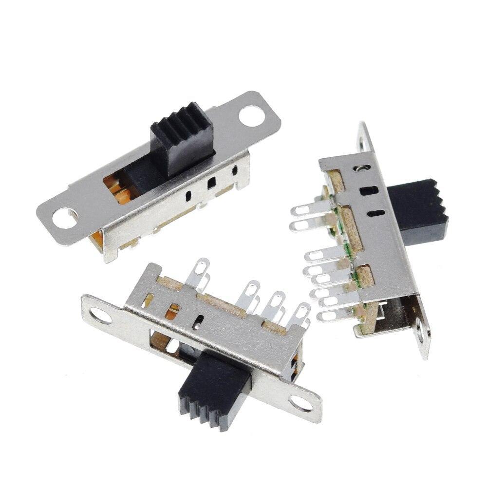 1 Pc SS23E04 Double Toggle Switch 8 Pins 3 files 2P3T DP3T Handle high 5mm small slide switch