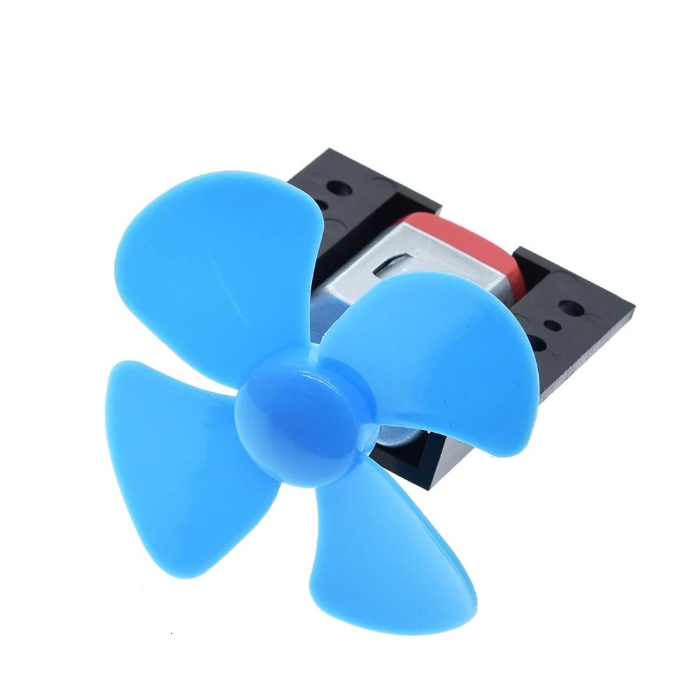 1Set DC Micro 130 Gear motor with fan blade SMAll propeller 3-6V For Arduino DIY experiment +Motor base