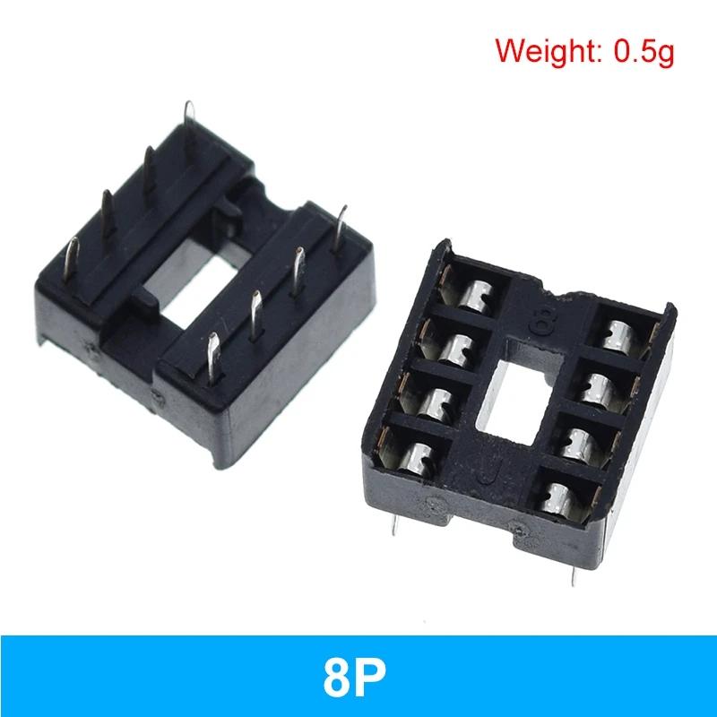 1pc IC seat 6P/8P/14P/16P/18P/20P/24P/28P DIP IC sockets Adaptor Solder Type 28 pin Narrow body DIP Sockets MCU seat 24PIN