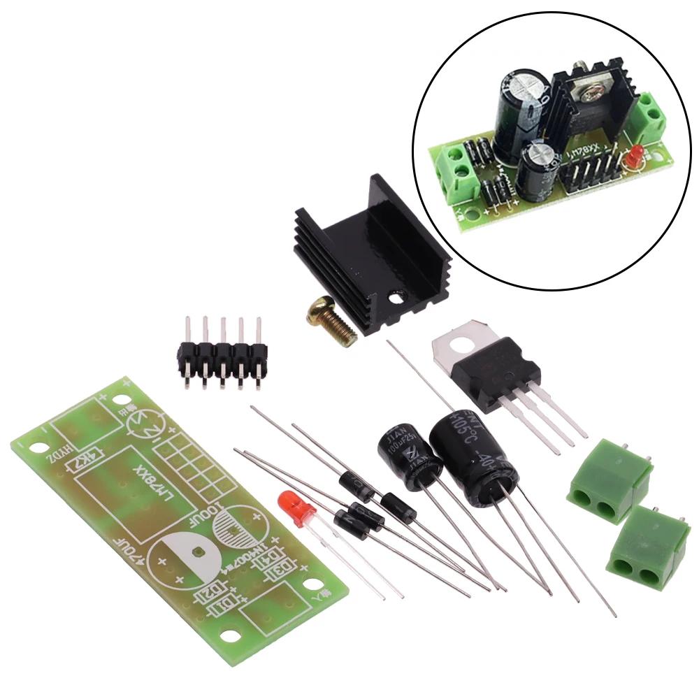 LM7805 DIY voltage regulator kit for Arduino 5V power supply